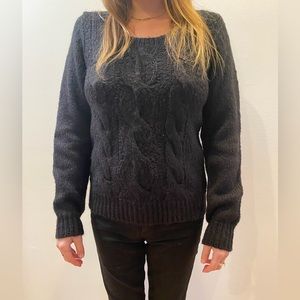 Black Cable Knit Sweater